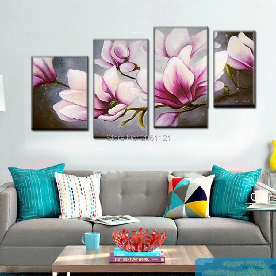Hand Painted Flower Oil Painting On Canvas Modern Painting peach flowers Art Home Decoration 4pcs/set Free Shipping
Hand Painted Flower Oil Painting On Canvas Modern Painting peach flowers Art Home Decoration 4pcs/set Free Shipping