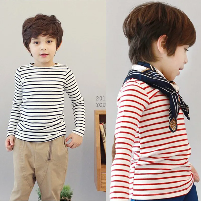 100% Cotton Children's Striped Long Sleeve T-Shirt, Boys' O-Neck Tops Tees Clothes, For Height 100-140cm
100% Cotton Children's Striped Long Sleeve T-Shirt, Boys' O-Neck Tops Tees Clothes, For Height 100-140cm