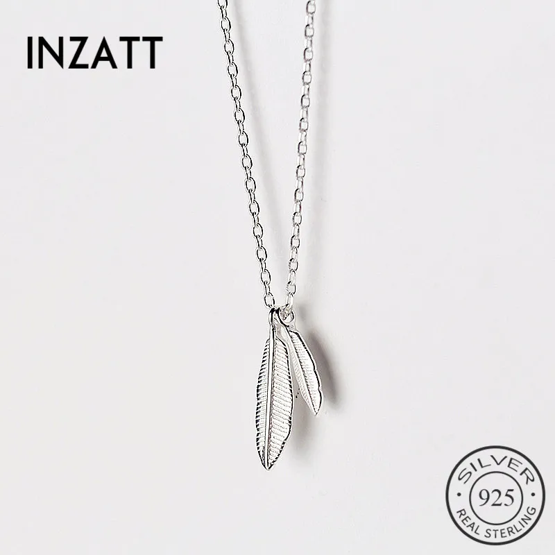 INZATT Trendy Feather Choker Pendant Necklace Charm 925 Sterling Silver Fashion Jewelry For women Romantic Party Accessories
INZATT Trendy Feather Choker Pendant Necklace Charm 925 Sterling Silver Fashion Jewelry For women Romantic Party Accessories