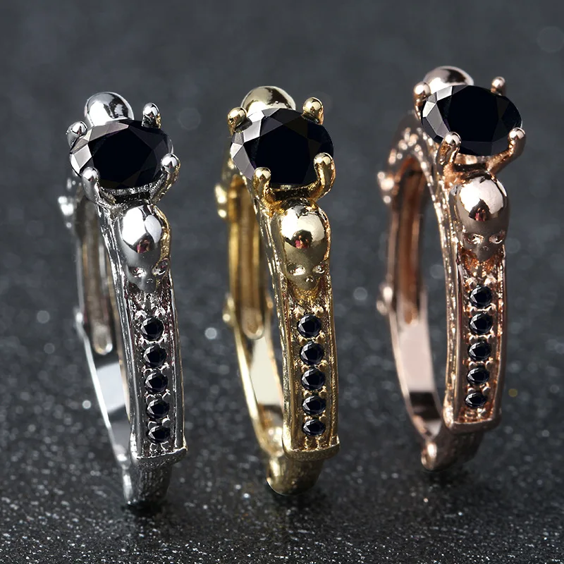ERLUER Classic Gothic Skull rings For Women Round Finger Rose Gold Silver color Crystal CZ Wedding Jewelry Trendy Love Gift Ring
ERLUER Classic Gothic Skull rings For Women Round Finger Rose Gold Silver color Crystal CZ Wedding Jewelry Trendy Love Gift Ring