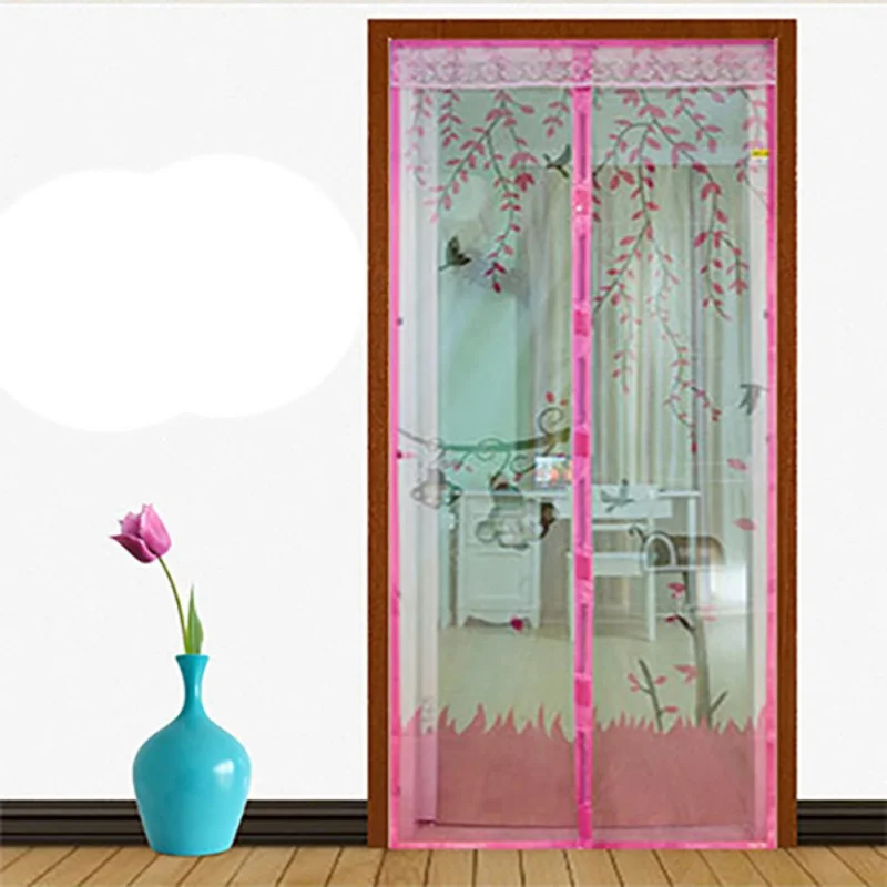 

Summer Mosquito Magnetic Door Curtain Soft Yarn Mesh Curtain Multi-color Monkey Anti Mosquito Net Automatic Close Door Net
