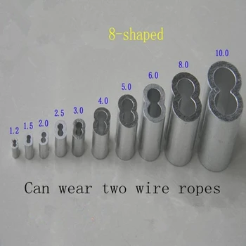 2pcs Wire rope aluminum sleeve aluminum clip 8 shape double hole aluminum buckle chuck aluminum card
2pcs Wire rope aluminum sleeve aluminum clip 8 shape double hole aluminum buckle chuck aluminum card