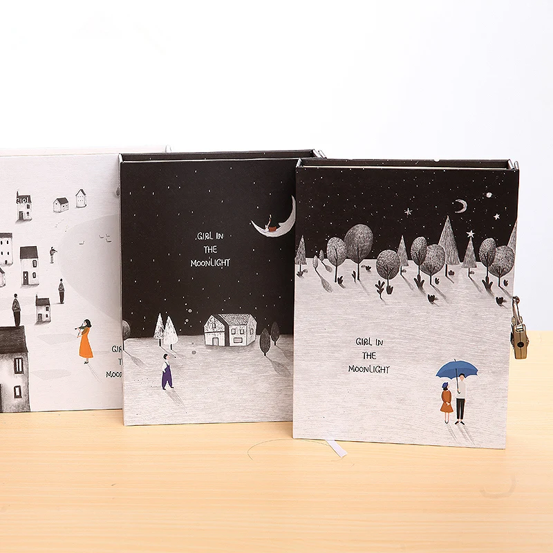 Moon Girl" Big Hard Cover Notebook Cute Functional Dairy Journal Blank Colored Papers Lock Box Gift Package
Moon Girl" Big Hard Cover Notebook Cute Functional Dairy Journal Blank Colored Papers Lock Box Gift Package