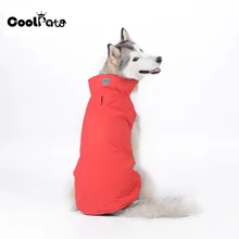 חומר עמיד למים וגדר חיה כלב גדול חיצוניים מעיל בגדי כלב לחיות מחמד חורף מעיל סקי בגדי אפוד לכלבים(China)