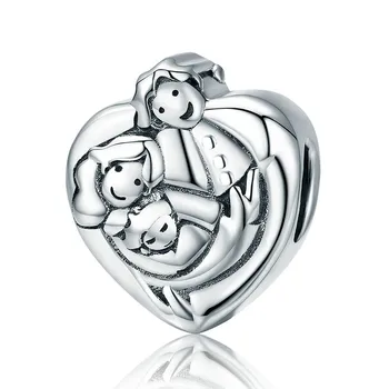 925 Sterling Silver Sweet Family Forever Heart Shape Charm Beads Fit Pandora Bracelets Bangles DIY Jewelry SCC688
925 Sterling Silver Sweet Family Forever Heart Shape Charm Beads Fit Pandora Bracelets Bangles DIY Jewelry SCC688