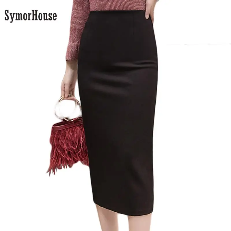 Hot 2019 Pencil Skirt Women Plus Size Bodycon Fashion High waist elastic Women Skirt Red Black Slit Women's Midi Skirts 5XL
Hot 2019 Pencil Skirt Women Plus Size Bodycon Fashion High waist elastic Women Skirt Red Black Slit Women's Midi Skirts 5XL