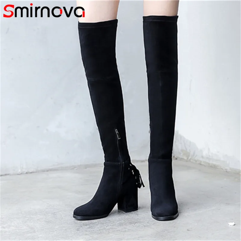Smirnova 2020 HOT SALE fringe thigh woman boots high heel winter pointed toe suede leather boots zip over the knee boots ladies
Smirnova 2020 HOT SALE fringe thigh woman boots high heel winter pointed toe suede leather boots zip over the knee boots ladies