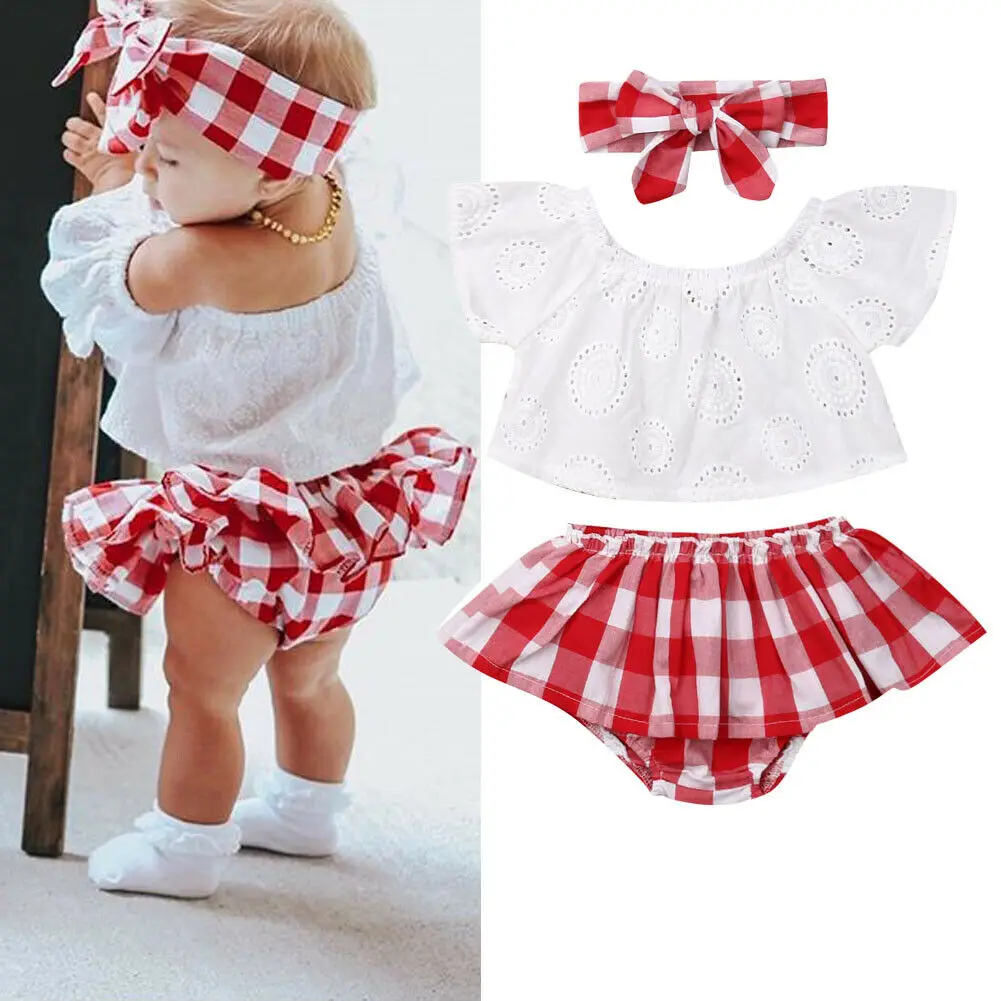 Pudcoco 2019 Summer Infant Newborn Baby Girl Off Shoulder Lace Tops Plaid Shorts 3PCS Clothes Outfits Set
Pudcoco 2019 Summer Infant Newborn Baby Girl Off Shoulder Lace Tops Plaid Shorts 3PCS Clothes Outfits Set
