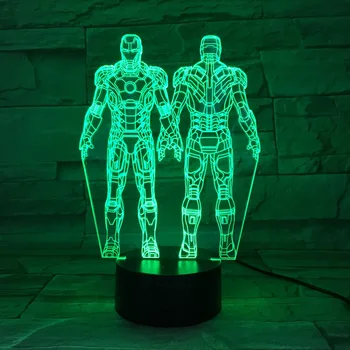 Marvel Iron Man 3D illusion Shape Night Light Home Decoration 7 Color Changing Atmosphere Lamp With USB Hero Ironman Kids Gift
Marvel Iron Man 3D illusion Shape Night Light Home Decoration 7 Color Changing Atmosphere Lamp With USB Hero Ironman Kids Gift