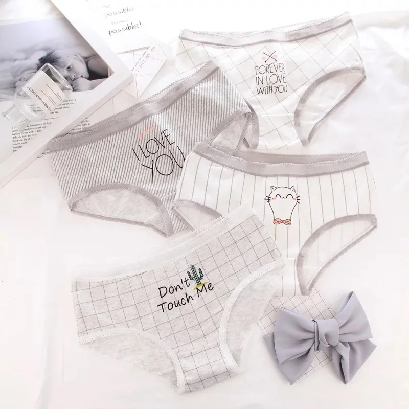 Panties for Women Cotton Lattice Letters Print Underwear Ladies Sexy Lingerie Girl Briefs Female Underpants Cartoon Panty
Panties for Women Cotton Lattice Letters Print Underwear Ladies Sexy Lingerie Girl Briefs Female Underpants Cartoon Panty