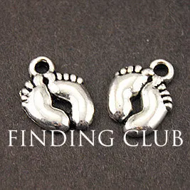 50 pcs alloy Charm Pendants Cute Lovely Baby Feet Silver Tone DIY Metal Bracelet Necklace Jewelry Findings A850
50 pcs alloy Charm Pendants Cute Lovely Baby Feet Silver Tone DIY Metal Bracelet Necklace Jewelry Findings A850