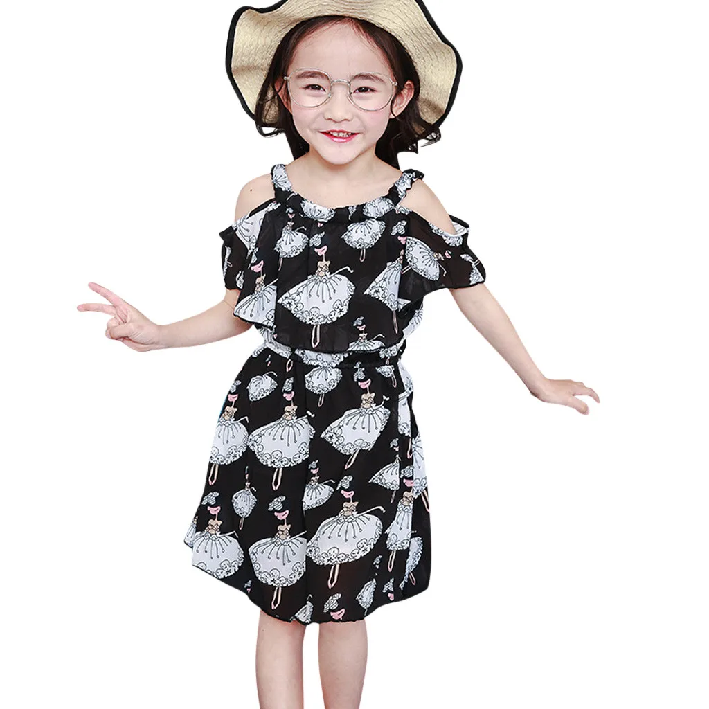 Summer New Fashion Children Kids Girl Short Sleeve cartoon Print Floral Princess Off Shoulder Dress Wholesale Free Ship Z4
Summer New Fashion Children Kids Girl Short Sleeve cartoon Print Floral Princess Off Shoulder Dress Wholesale Free Ship Z4