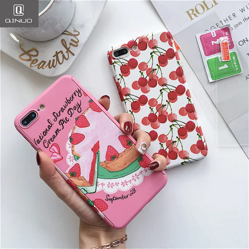 QINUO Cute Sweet Cherry Case for iPhone X XS Max XR 360 Degree Full Cover Hard Matte case for iPhone 5 5S SE 6 6s 8 7 Plus Capa
QINUO Cute Sweet Cherry Case for iPhone X XS Max XR 360 Degree Full Cover Hard Matte case for iPhone 5 5S SE 6 6s 8 7 Plus Capa