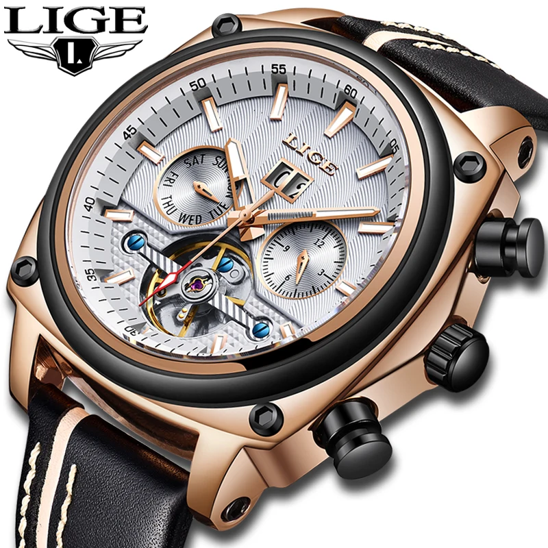 Relogio Masculino LIGE Top Brand Luxury Automatic Mechanical Watch Male Leather Waterproof Sport Watches Men Business Wristwatch
Relogio Masculino LIGE Top Brand Luxury Automatic Mechanical Watch Male Leather Waterproof Sport Watches Men Business Wristwatch