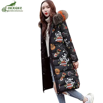 New parkas Two-faced Cotton-padded Jacket Female Fur Collar Medium Long clothing Coat Plus Size Winter Women Cotton Warm Outwear 
New parkas Two-faced Cotton-padded Jacket Female Fur Collar Medium Long clothing Coat Plus Size Winter Women Cotton Warm Outwear