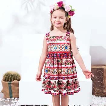 Girls Dress with Rose Pattern 2017 Shoulderless Girls Costume for Kids Clothes Sleeveless Toddler Party Dresses Vestido Infantil
Girls Dress with Rose Pattern 2017 Shoulderless Girls Costume for Kids Clothes Sleeveless Toddler Party Dresses Vestido Infantil
