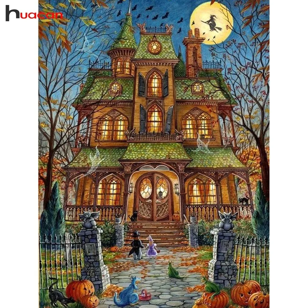 HUACAN 5D DIY Diamond Painting Castle Full Drill Square Picture Of Rhinestone Pumpkin Diamond Embroidery Halloween Decor
HUACAN 5D DIY Diamond Painting Castle Full Drill Square Picture Of Rhinestone Pumpkin Diamond Embroidery Halloween Decor
