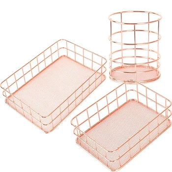 Copper Storage Basket Cosmetic Organizer Rose Gold Makeup Brushe Holder Metal Wire Toiletry Collection Basket Bathroom Shelves44
Copper Storage Basket Cosmetic Organizer Rose Gold Makeup Brushe Holder Metal Wire Toiletry Collection Basket Bathroom Shelves44