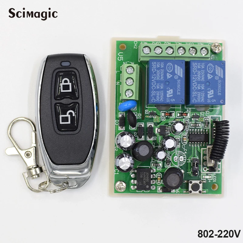433Mhz 2 Channel Wireless Remote Control Switch Receiver & Transmitter AC 85V ~ 250V 110V 220V 2CH receiver and command
433Mhz 2 Channel Wireless Remote Control Switch Receiver & Transmitter AC 85V ~ 250V 110V 220V 2CH receiver and command
