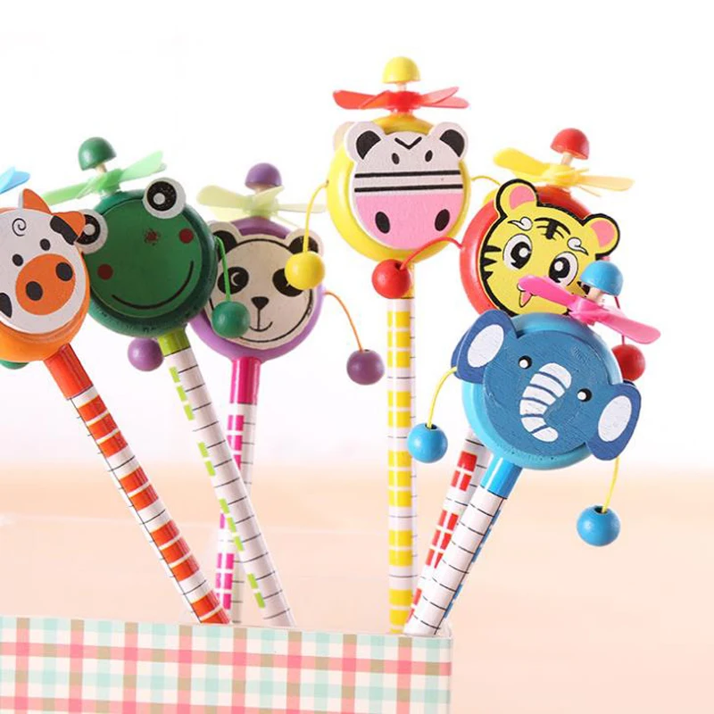 6 Pcs/set Cartoon Animals Panda Tiger Frog Elephant Rattle The Drum Windmill Wooden Pencils For Kid Gift Student Stationery
6 Pcs/set Cartoon Animals Panda Tiger Frog Elephant Rattle The Drum Windmill Wooden Pencils For Kid Gift Student Stationery