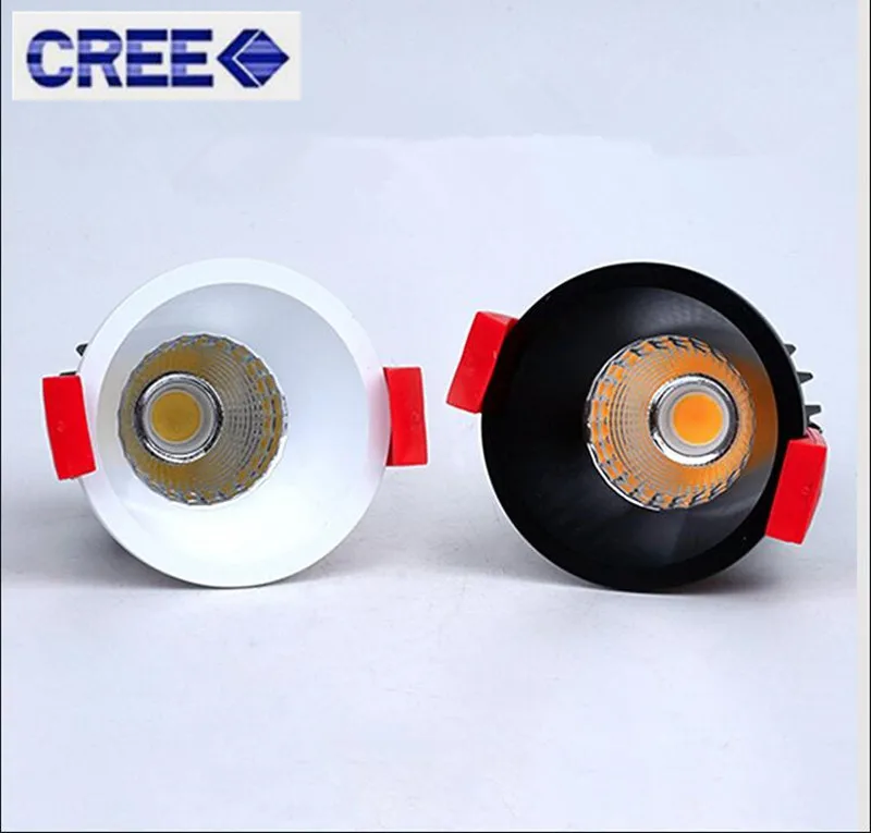 Super Bright Recessed LED Downlight COB 5W 7W Dimmable CREE Spot Light Decoration Ceiling Lamp AC85-265V Free Shipping | Освещение