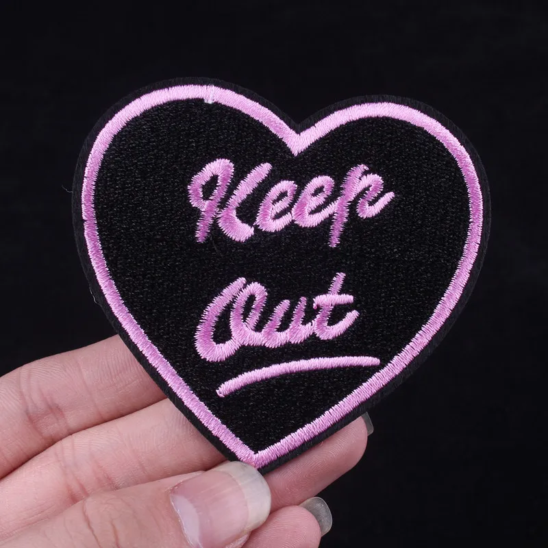 Pulaqi Keep Out Black Heart Patch Embroidered Heart Patches For Clothes Clothing Iron On Patches F
Pulaqi Keep Out Black Heart Patch Embroidered Heart Patches For Clothes Clothing Iron On Patches F