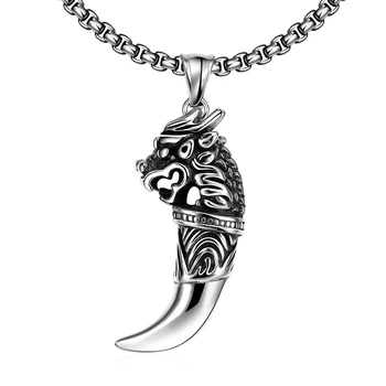 5.5*1.9cm Classic Vintage Silver Punk Animal Men's Pendant Necklace Crescent Moon Pendant Long Necklace For Women Christmas Gift
5.5*1.9cm Classic Vintage Silver Punk Animal Men's Pendant Necklace Crescent Moon Pendant Long Necklace For Women Christmas Gift