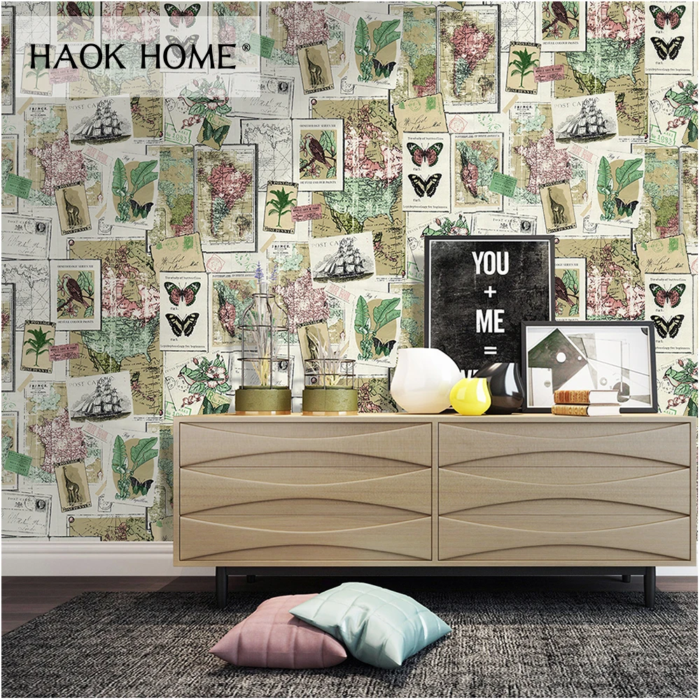 HaokHome Vintage World Map Wallpaper Self Adhesive Cream Mulit Peel and Stick Contact paper living room Bedroom home decor
HaokHome Vintage World Map Wallpaper Self Adhesive Cream Mulit Peel and Stick Contact paper living room Bedroom home decor