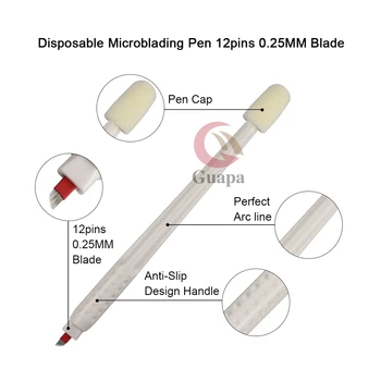 12CF Microblading Pen Disposable Tattoo Handle with 0.25mm Blade Eyebrows Microblading Pens for permanent makeup Tattoo Eyebrows
12CF Microblading Pen Disposable Tattoo Handle with 0.25mm Blade Eyebrows Microblading Pens for permanent makeup Tattoo Eyebrows