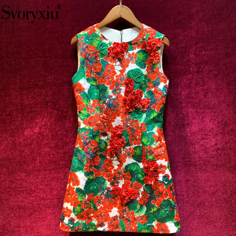 Svoryxiu Autumn Runway Vintage Tank Short Dress Women's High Quality Applique Flower Print Jacquard A-Line Dress Vestdios
Svoryxiu Autumn Runway Vintage Tank Short Dress Women's High Quality Applique Flower Print Jacquard A-Line Dress Vestdios