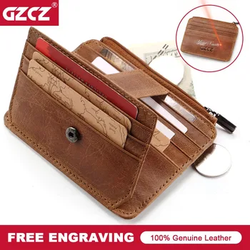 GZCZ New Genuine Leather Credit Card Holder Cover Vintage Card & ID Holders Zipper Poucht Card Package Organizer Mini Men Wallet
GZCZ New Genuine Leather Credit Card Holder Cover Vintage Card & ID Holders Zipper Poucht Card Package Organizer Mini Men Wallet