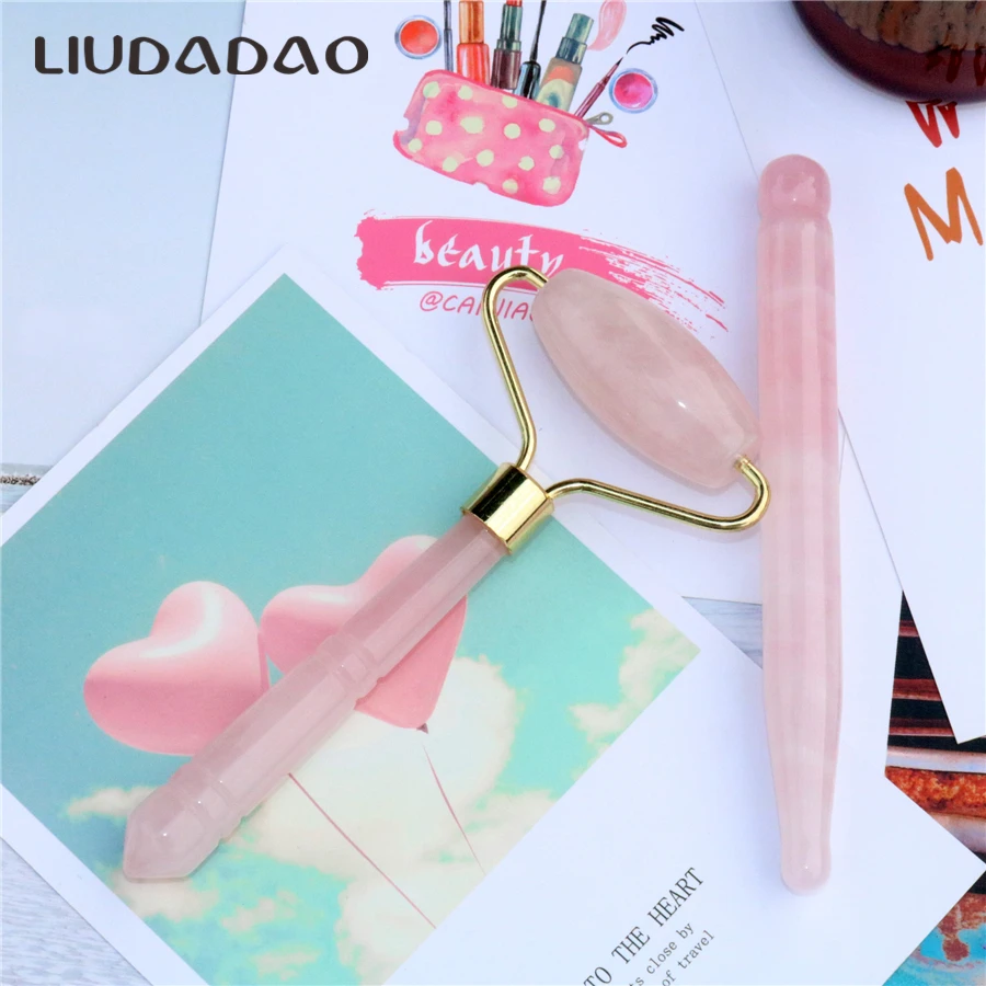 2Pcs/Set Rose Quartz Natural Face Rollers Massager Crystal Large Size Facial Rollers Eye Stick Point Massage Jade Skin Care
2Pcs/Set Rose Quartz Natural Face Rollers Massager Crystal Large Size Facial Rollers Eye Stick Point Massage Jade Skin Care