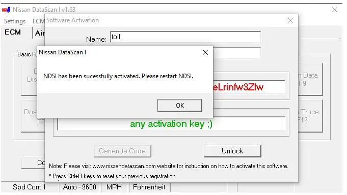 SattvDiag DataScan software I v1.63 forNissan + crack