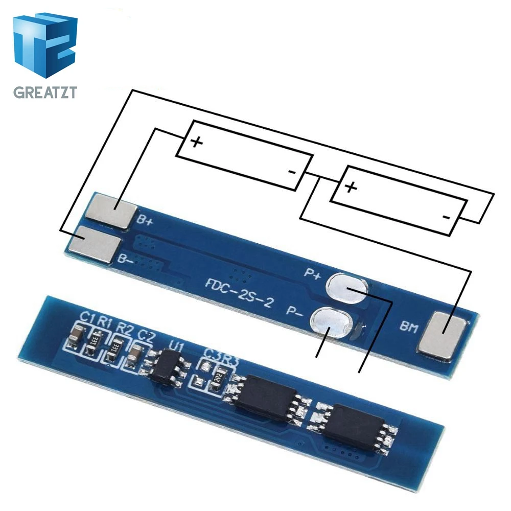 2pcs 2S 3A Li-ion Lithium Battery 7.4v 8.4V 18650 Charger Protection Board