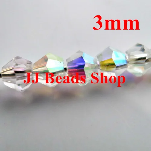 1500pcs/Lot Chinese 5301 bicone bead in strand 3mm Crystal Half-AB (Aurore Boreale) colour crystal bicone beads B130451
1500pcs/Lot Chinese 5301 bicone bead in strand 3mm Crystal Half-AB (Aurore Boreale) colour crystal bicone beads B130451