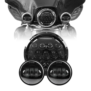 75W Projector Moto 7" LED Headlight with 4.5" Passing auxiliary LED fog light for Motorcycle accessories
75W Projector Moto 7" LED Headlight with 4.5" Passing auxiliary LED fog light for Motorcycle accessories