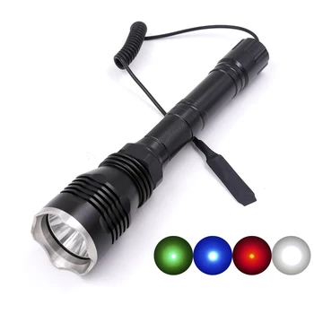 Long Version HS-802 CREE Green RED Blue White light 1-Mode (on/off) Hunting LED Flashlight Torch + Remote Switch
Long Version HS-802 CREE Green RED Blue White light 1-Mode (on/off) Hunting LED Flashlight Torch + Remote Switch