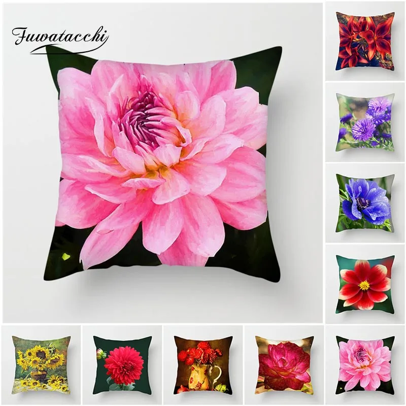 Fuwatacchi Flower Painted Cushion Cover Blossom Tulip Chrysanthemum Sundial Pillows Cover Home Chair Decor Floral Pillowcases
Fuwatacchi Flower Painted Cushion Cover Blossom Tulip Chrysanthemum Sundial Pillows Cover Home Chair Decor Floral Pillowcases
