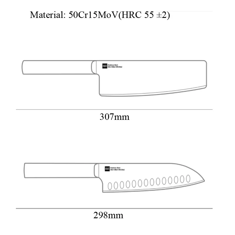 Xiaomi Kitchen Knife Huohou Stainless Steel Knife Knives Cook Set 7 Inch Material 50cr15mov Hrc 55 Xmas Christmas New Year Gift