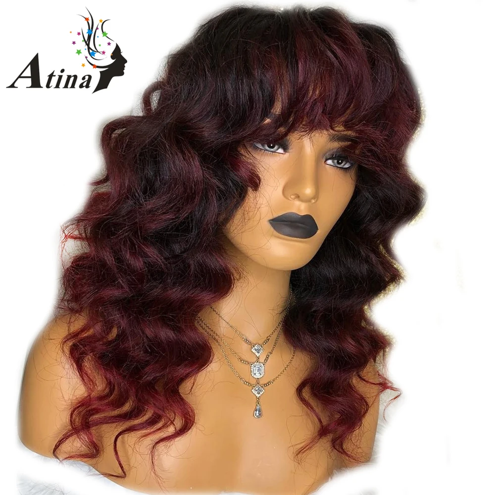 Curly 99J Burgundy Red Ombre Colored Invisible 360 Lace Frontal Human Hair Closure Wigs With Bangs Preplcuked Brazilian Remy
Curly 99J Burgundy Red Ombre Colored Invisible 360 Lace Frontal Human Hair Closure Wigs With Bangs Preplcuked Brazilian Remy