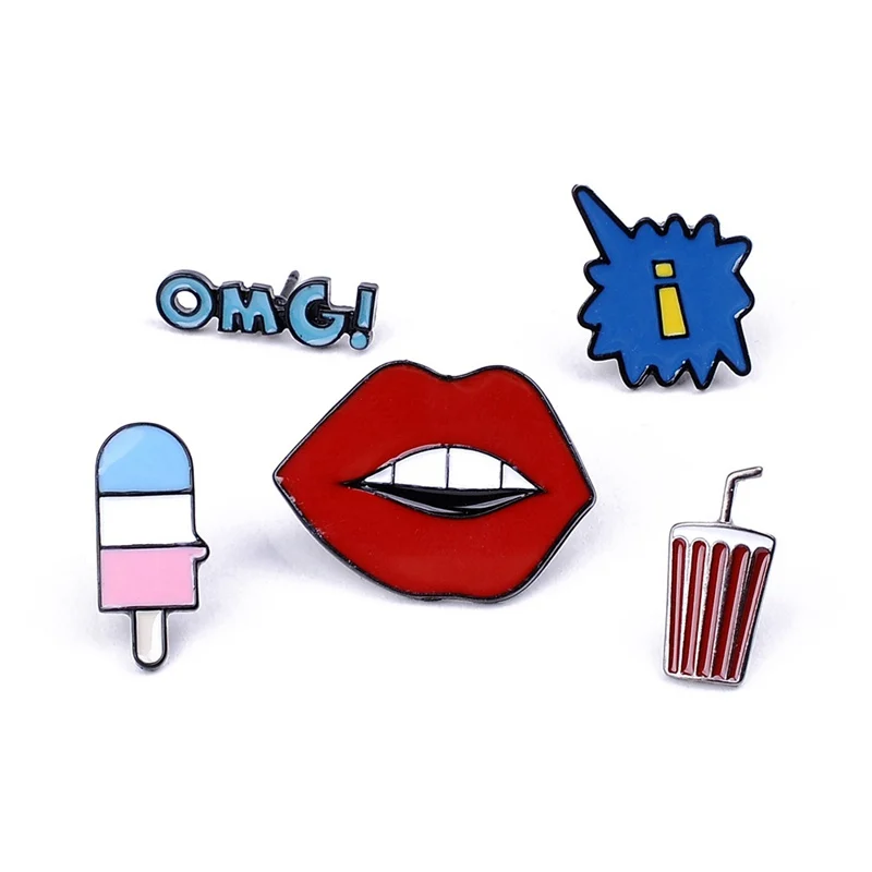 Red lips Metal Badges Icons On Backpack Brooches Safety Pins For Clothes Cartoon Badges DIY Craft Decoration Bags Shirt Jeans
Red lips Metal Badges Icons On Backpack Brooches Safety Pins For Clothes Cartoon Badges DIY Craft Decoration Bags Shirt Jeans