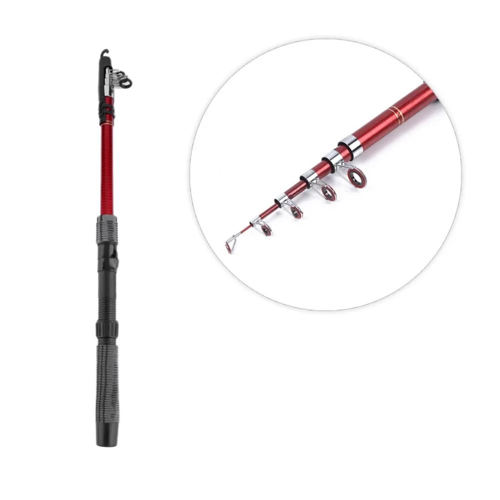 

OUTAD Fishing Rod 1.8m Telescopic Saltwater Fish Hand Fiberglass Spinning Rod Luxury Pole Device Carp Fishing Tackle Tool