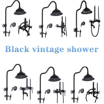All-copper black shower shower set American black antique shower ware ceramics three-stop shower sprinkler
All-copper black shower shower set American black antique shower ware ceramics three-stop shower sprinkler