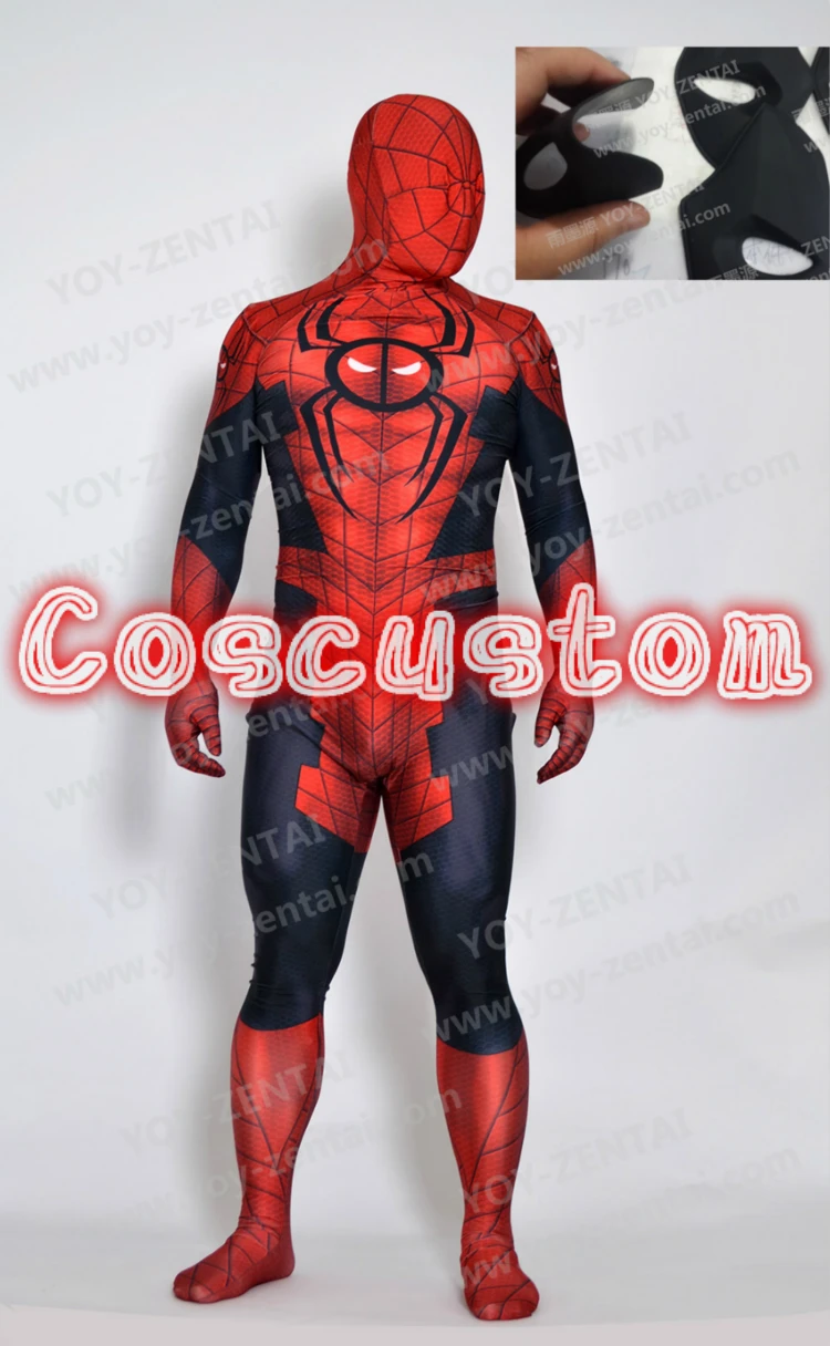 Coscustom High Quality Spiderman Deadpool Costume Spider pool Costume Spider-pool Costume Spandex Cosplay Costume with eyes
Coscustom High Quality Spiderman Deadpool Costume Spider pool Costume Spider-pool Costume Spandex Cosplay Costume with eyes