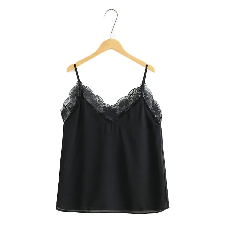 For women Sexy V neck Lace quilted Mikey Shirt with sleeveless lining with open back Women's summer blouse Casual tops on spaghe
For women Sexy V neck Lace quilted Mikey Shirt with sleeveless lining with open back Women's summer blouse Casual tops on spaghe