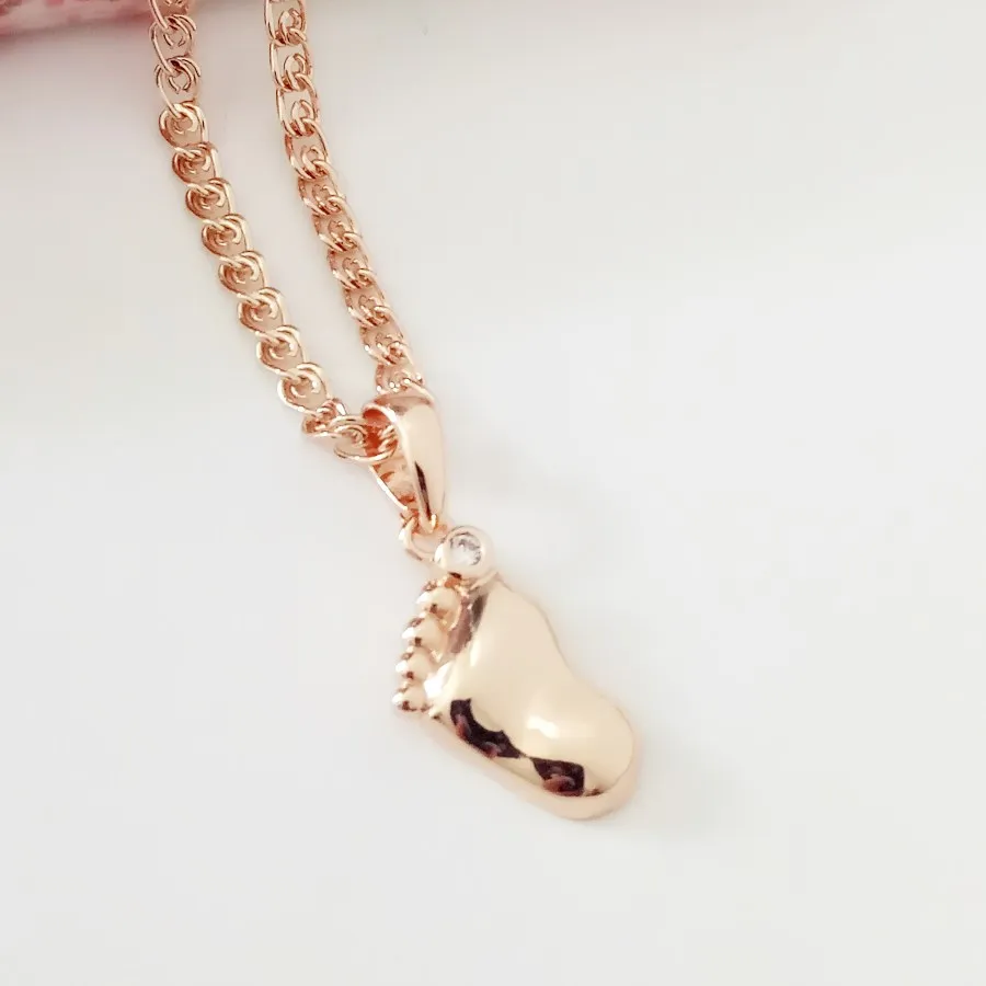 2019 Women Pendants 585 Gold Color Pendant New Fashion Women Jewelry Trendy Cubic Zircon Feet Shape Women Pendant Necklace
2019 Women Pendants 585 Gold Color Pendant New Fashion Women Jewelry Trendy Cubic Zircon Feet Shape Women Pendant Necklace
