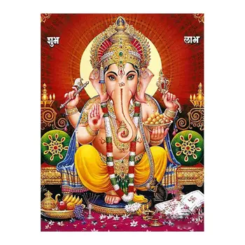 Elephant head God Ganesha Diamond Painting Religion Portrait Round Full Drill 5D Nouveaute DIY Mosaic Embroidery Cross Stitch