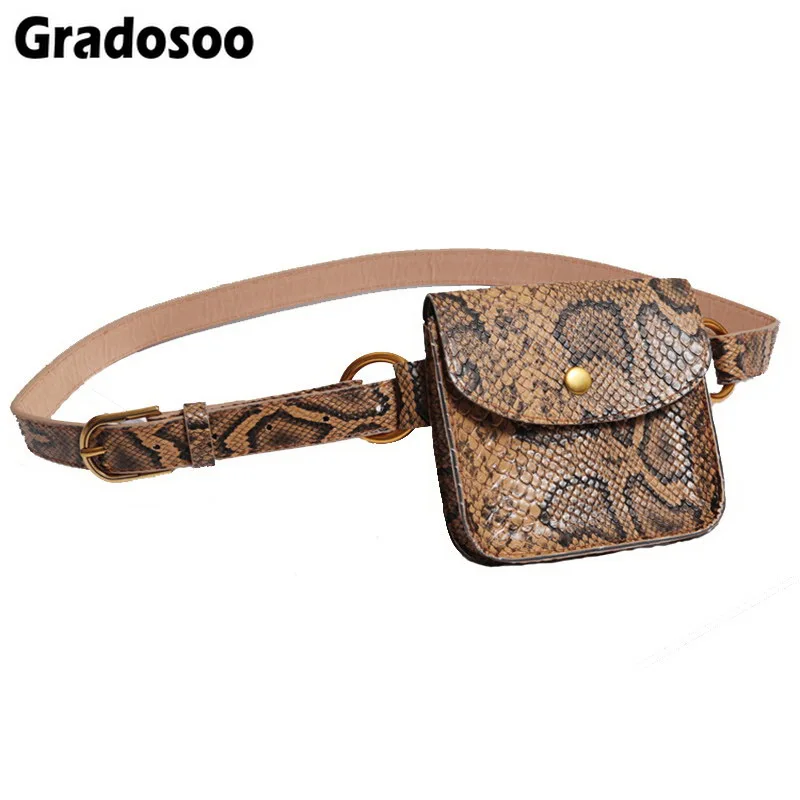 Gradosoo Wild Serpentine Ring Waist Pack Fashion Small Square Waist Bag Purse Casual Belt Alligator Fanny Pack Women LBF358
Gradosoo Wild Serpentine Ring Waist Pack Fashion Small Square Waist Bag Purse Casual Belt Alligator Fanny Pack Women LBF358