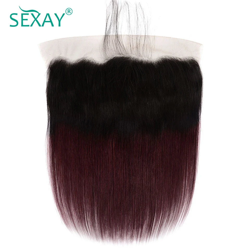 1B/Burgundy Color 13x4 Lace Frontal Closure SEXAY Brazilian Non Remy Hair Pre Plucked Dark Roots Ombre Red Wine Color Frontals
1B/Burgundy Color 13x4 Lace Frontal Closure SEXAY Brazilian Non Remy Hair Pre Plucked Dark Roots Ombre Red Wine Color Frontals