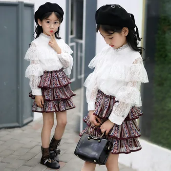 Girls Clothing Sets Long Sleeve White Lace Blouse + Multi Layered Skirt 2020 Fashion Spring 2pcs Kids Clothes 3-14Y Girl Outfit
Girls Clothing Sets Long Sleeve White Lace Blouse + Multi Layered Skirt 2020 Fashion Spring 2pcs Kids Clothes 3-14Y Girl Outfit